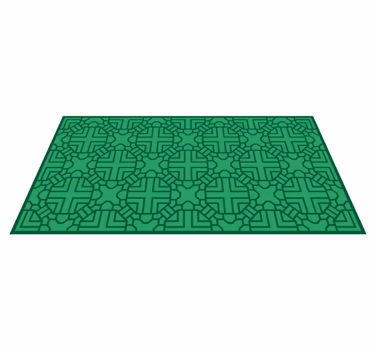 tapis vinyle ethnique vinyle vert coréen. - TenStickers
