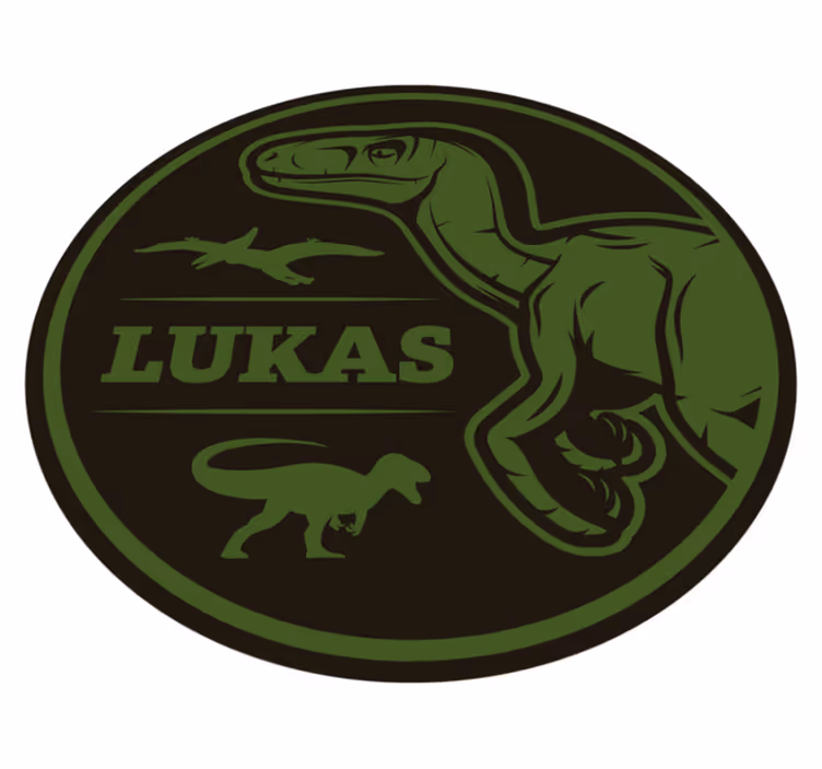 Tapis vinyle personnalisé dinosaure personnalisé - TenStickers