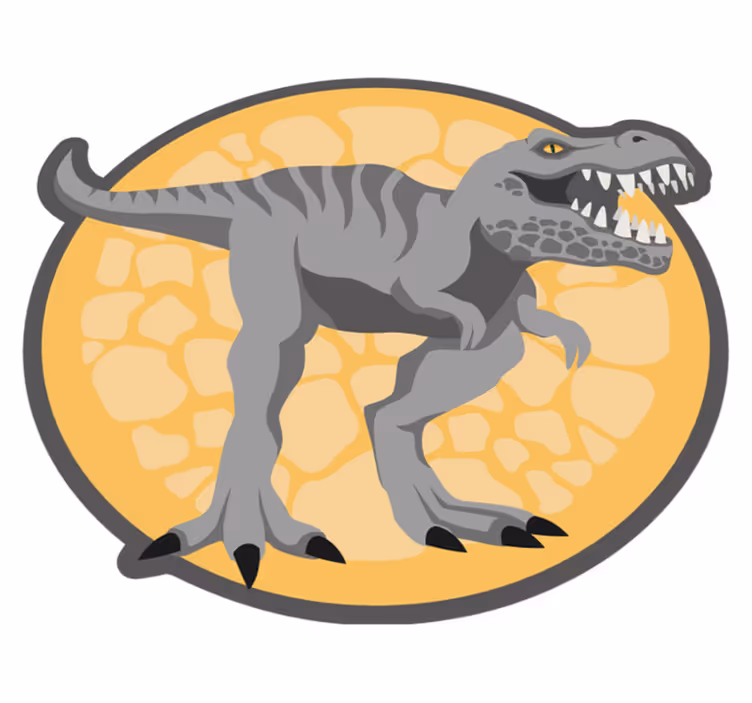 tapis vinyle animal Fond de t-rex dessiné à la main - TenStickers
