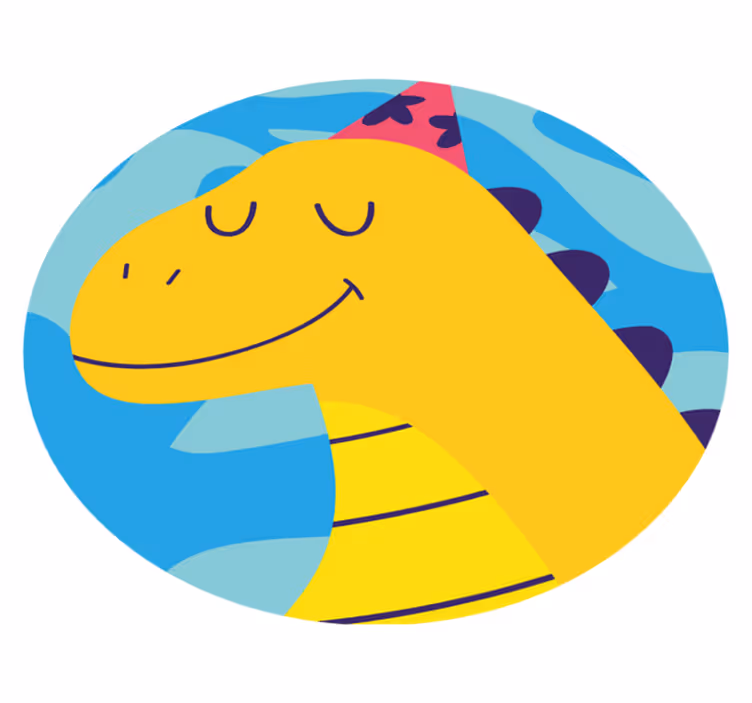 Tapis vinyle pour enfants thème de la fête des dinosaures - TenStickers