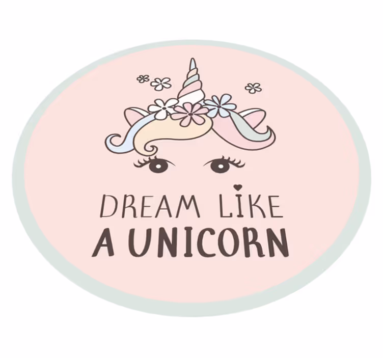 Tapis vinyle bébé expression onirique de licorne - TenStickers