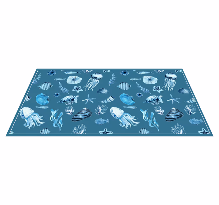 Tapis de passage en vinyle sea life - TenStickers