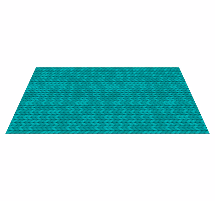 Tapis vinyle texture texture tressée sarcelle - TenStickers
