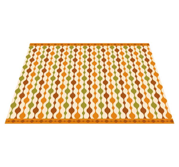 Tapis vinyle rayures conception de lignes ondulées - TenStickers