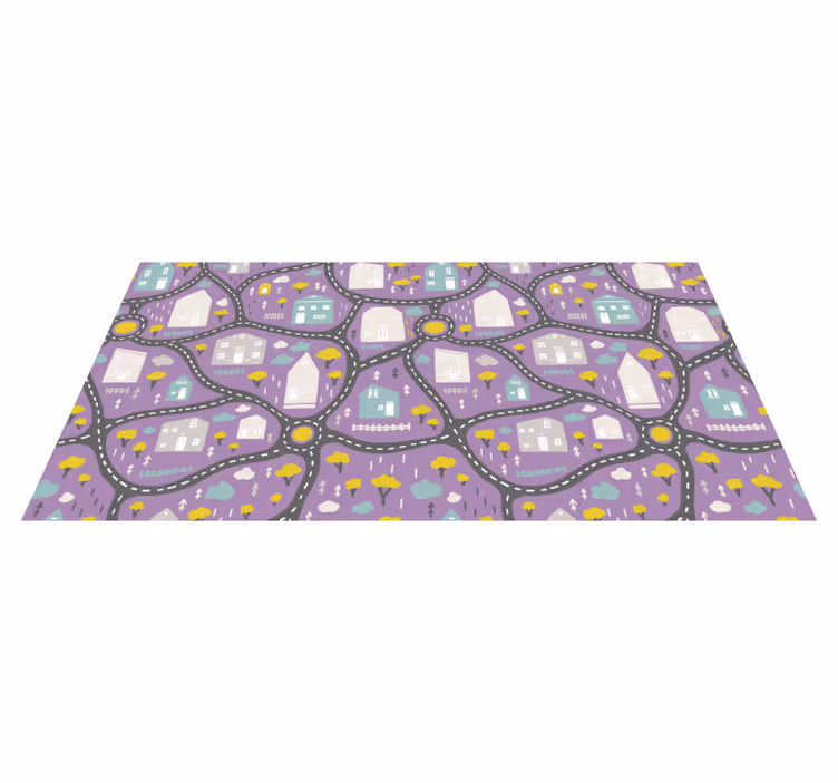 Tapis vinyle route jouer à la feuille de route - TenStickers