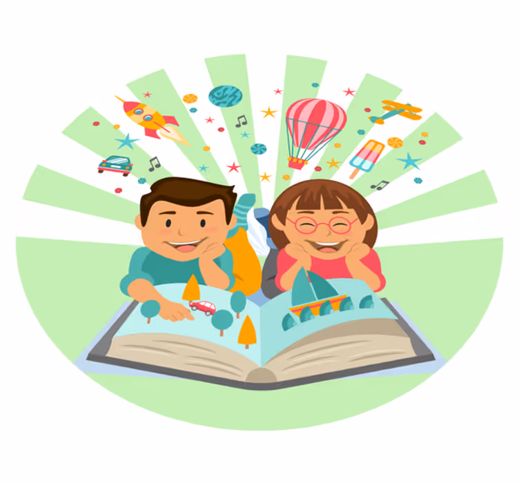 Tapis vinyle pour enfants lecture imaginative - TenStickers