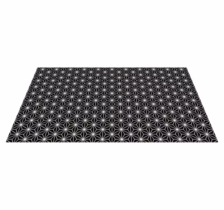 Tapis vinyle géométrique étoile asymétrique - TenStickers