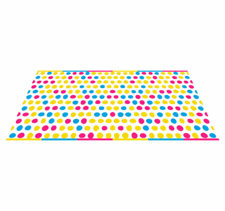 Tapis vinyle rayures tableau à pois - TenStickers