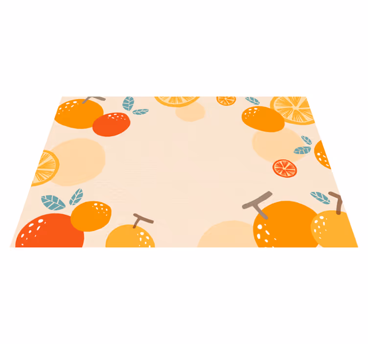 Tapis vinyle plantes motif agrumes - TenStickers