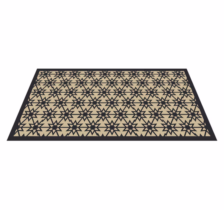 Tapis vinyle salle à manger motif en étoile - TenStickers
