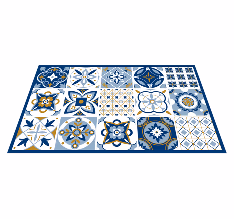 Tapis vinyle carreaux de ciment inspiré de la céramique - TenStickers