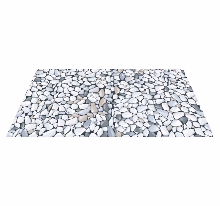 Tapis vinyle cuisine arrangement de galets - TenStickers