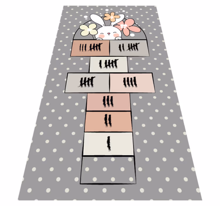 Tapis vinyle bébé gameplay à la marelle - TenStickers