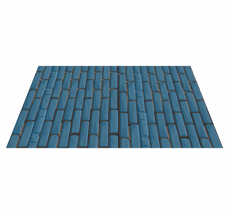 Tapis vinyle carreaux de ciment motif de brique - TenStickers