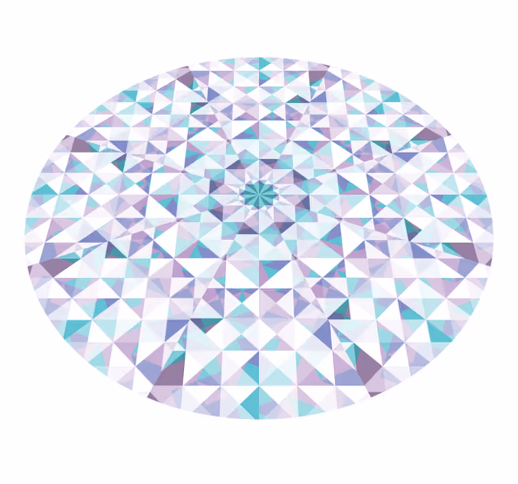 Tapis vinyle géométrique kaléidoscope géométrique - TenStickers