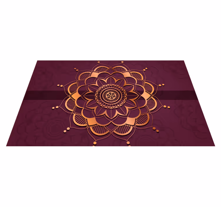 Tapis vinyle mandala embellissement du sol en mandala - TenStickers