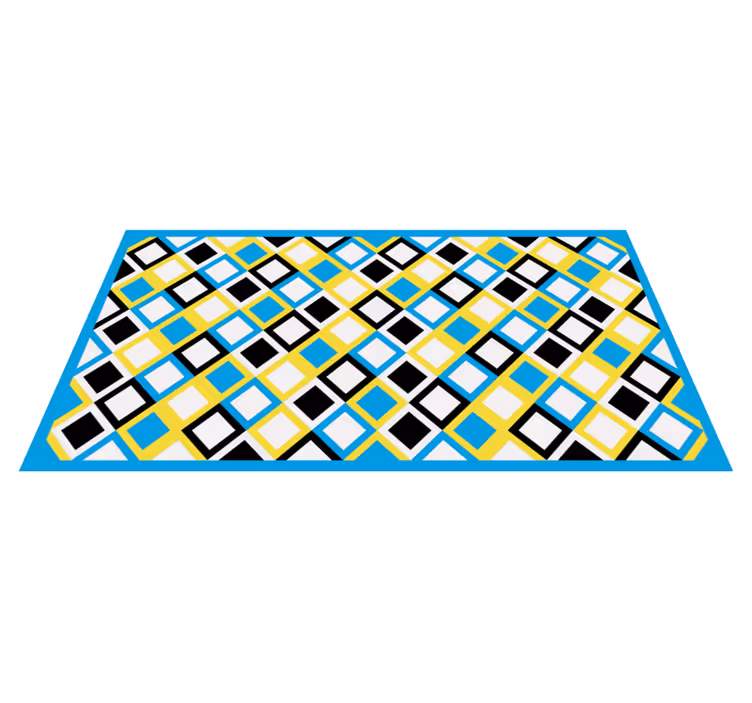 Tapis vinyle géométrique motif géométrique à losanges - TenStickers