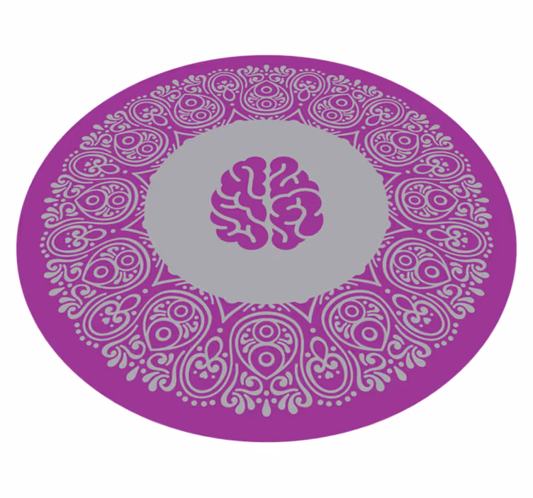 Tapis vinyle mandala conception de cerveau de mandala - TenStickers