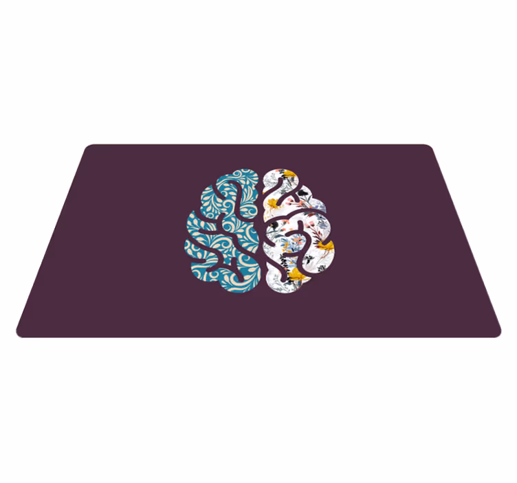 Tapis vinyle moderne Cerveau à motifs - TenStickers