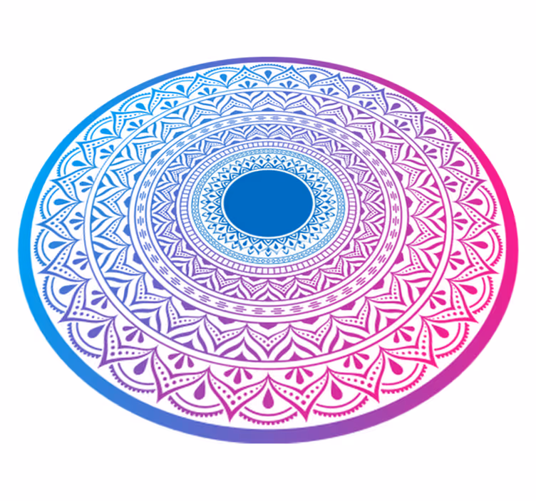 Tapis vinyle mandala tableau circulaire de mandala - TenStickers