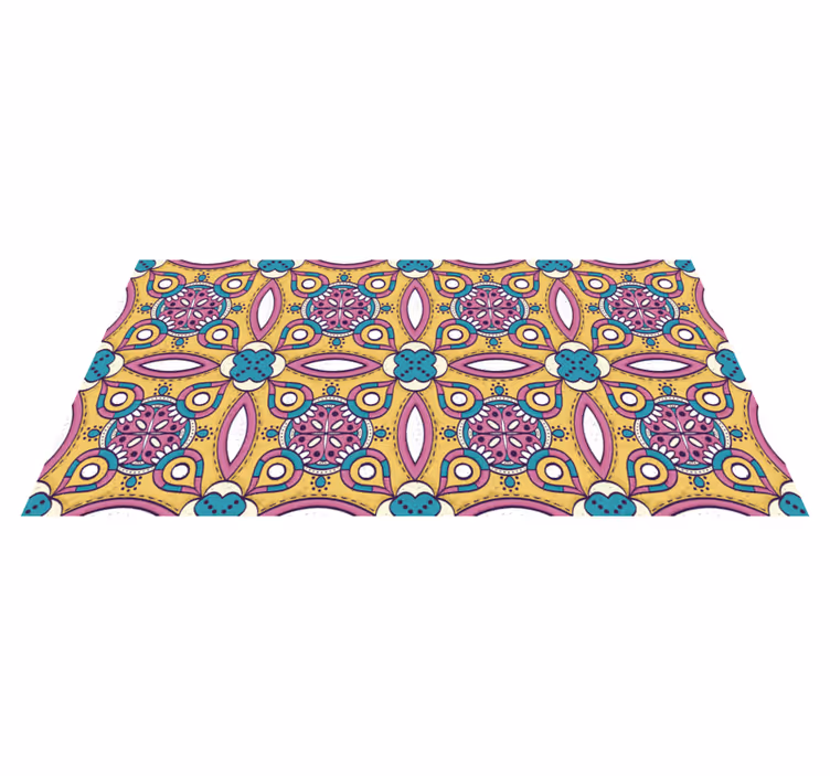 Tapis vinyle plantes ensemble à motif floral - TenStickers