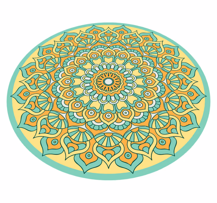 Tapis vinyle mandala forme circulaire de mandala - TenStickers