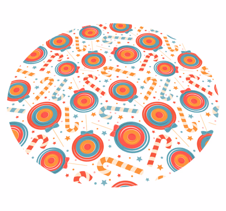 Tapis vinyle jeux images du pays des bonbons - TenStickers