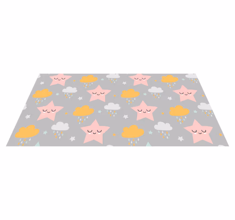 Tapis vinyle bébé motif de ciel de rêve - TenStickers