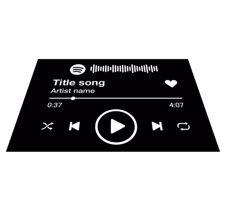 Tapis vinyle avec nom Texte spotify - TenStickers