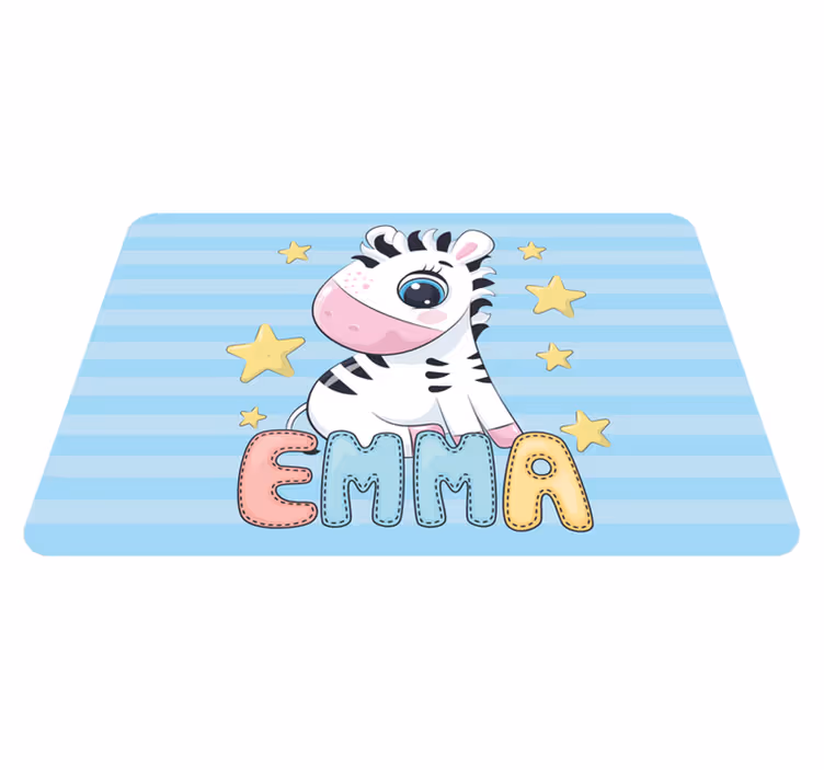 Tapis vinyle pour enfants amusant à rayures zébrées - TenStickers