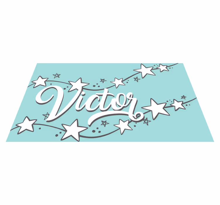 Tapis vinyle personnalisé poussière d'étoile personnalisable - TenStickers