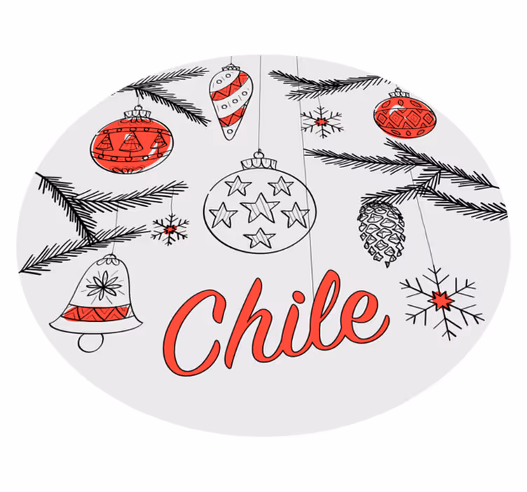 Tapis vinyle noël décoration de noël au chili - TenStickers