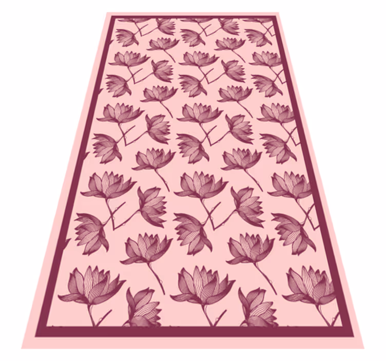 Tapis vinyle plantes décor à motifs floraux - TenStickers