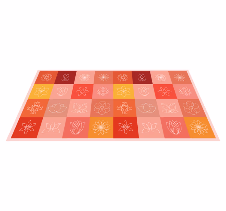 Tapis vinyle plantes palette de dégradés floraux - TenStickers