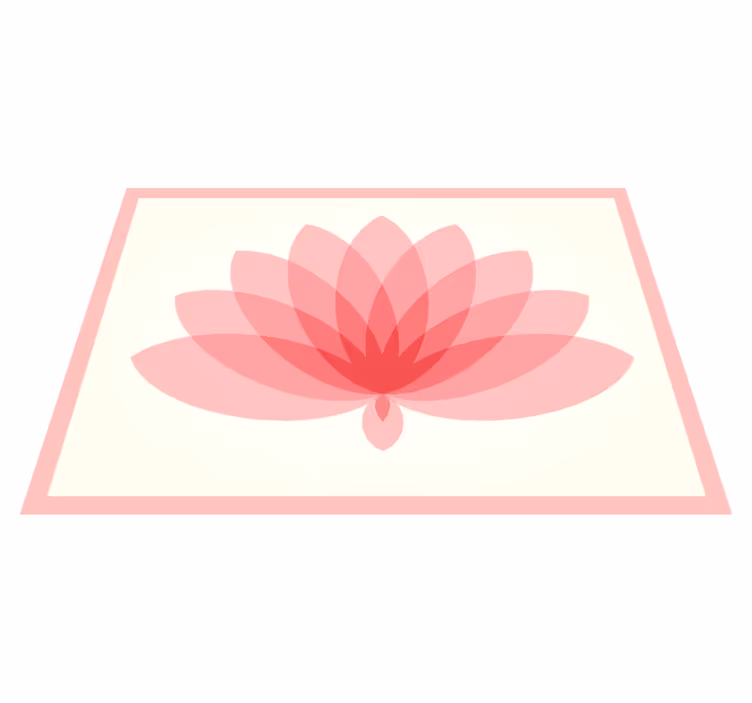 Tapis vinyle plantes fleur de lotus - TenStickers