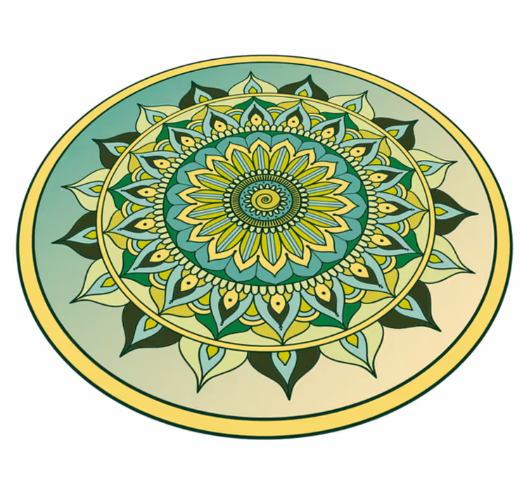 Tapis vinyle mandala motif mandala vibrant - TenStickers