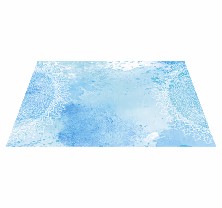 Tapis vinyle mandala éclaboussure - TenStickers