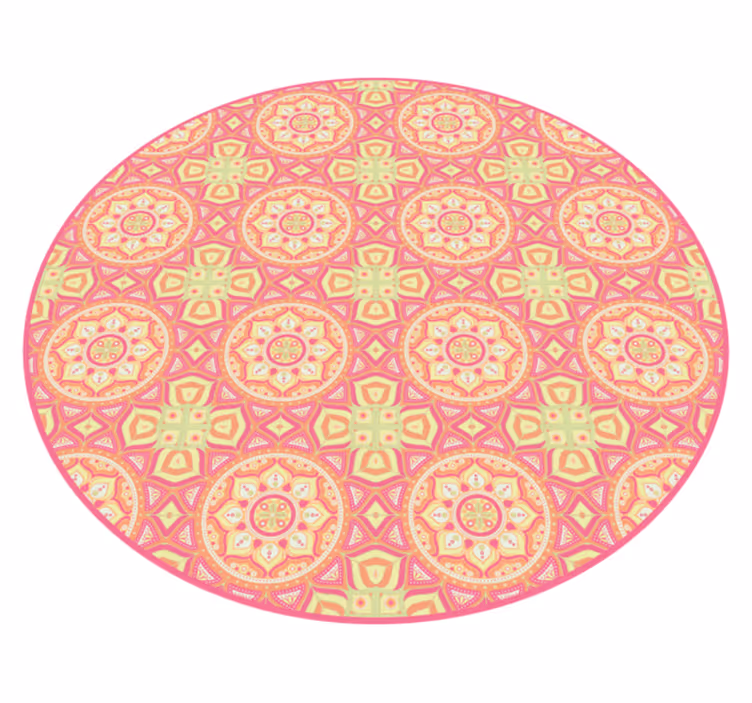 Tapis vinyle mandala cercle de modèle de mandala - TenStickers