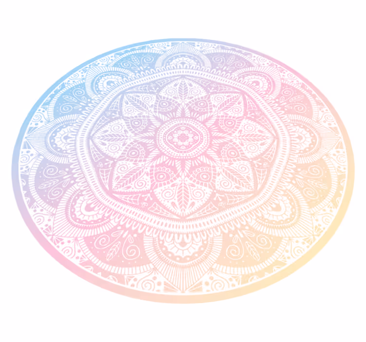 Tapis vinyle mandala mandala dégradé - TenStickers