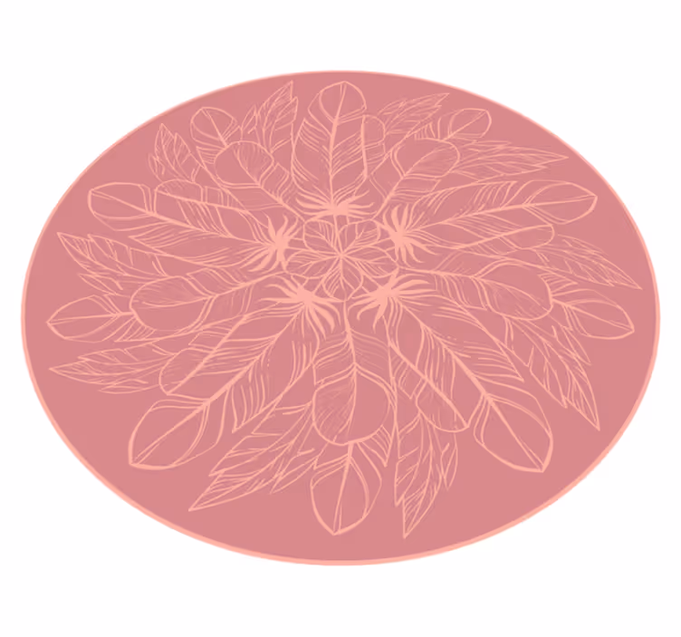 Tapis vinyle plantes symétrie botanique - TenStickers