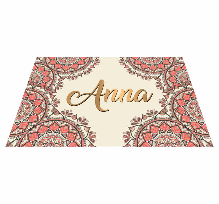 Tapis vinyle personnalisé mandala personnalisé - TenStickers