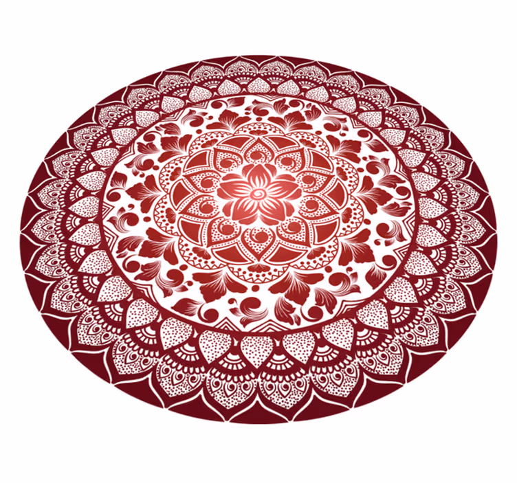 Tapis vinyle mandala emblème de mandala complexe - TenStickers