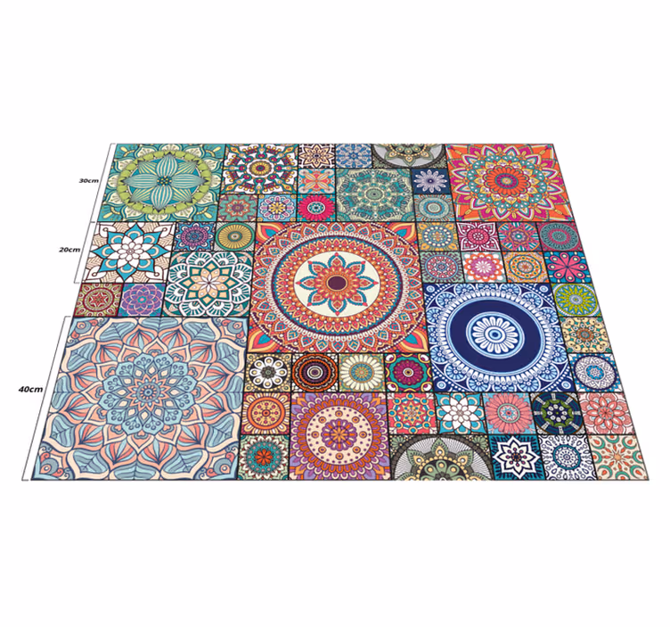 Tapis vinyle mandala modèles de mandalas - TenStickers