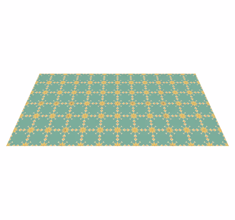 Tapis vinyle cuisine déco de cuisine géométrique - TenStickers