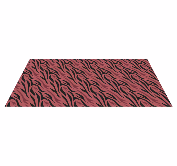 Tapis vinyle motif animal vagues de zèbre abstraites - TenStickers