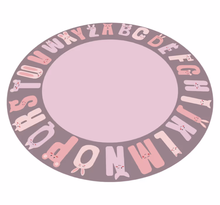 Tapis vinyle alphabet cercle éducatif alphabet - TenStickers