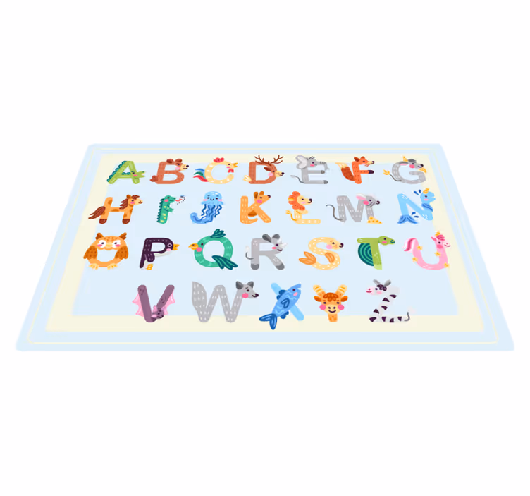 Tapis vinyle alphabet Coloré - TenStickers