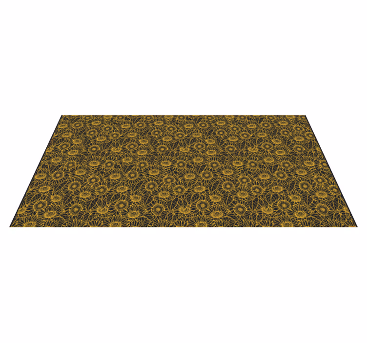 Tapis vinyle plantes complexité florale - TenStickers
