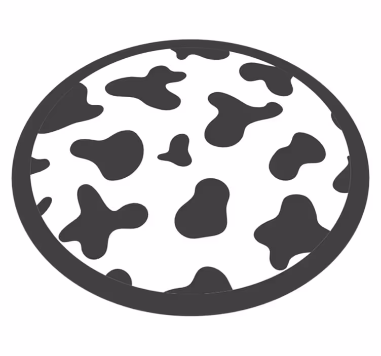 Tapis en vinyle noir et blanc à imprimé vache - TenStickers