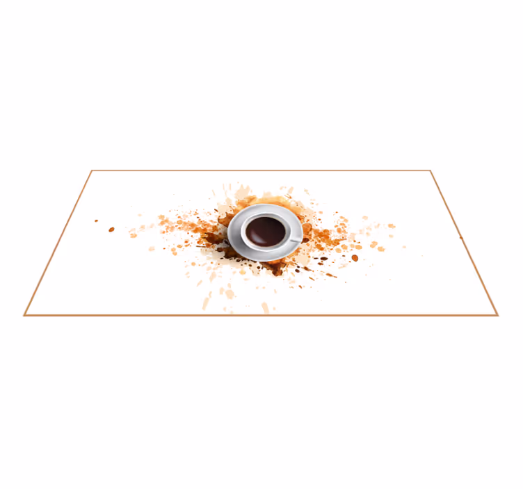 Tapis vinyle cuisine illusion de café renversé - TenStickers